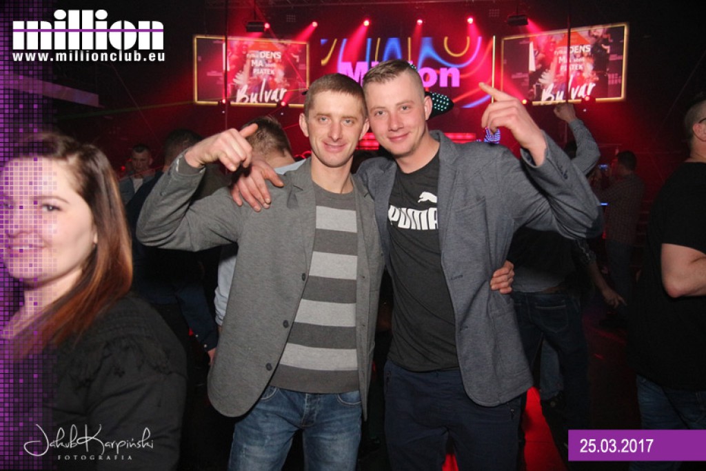 Sobotnia noc w klubie Million