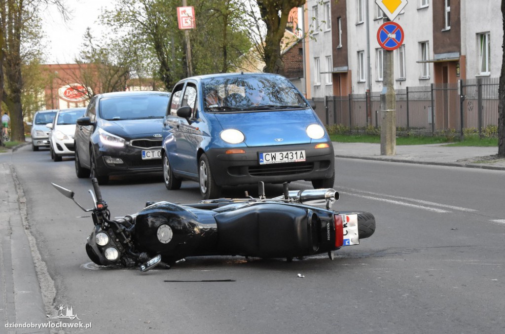 Panda uderzyła w motocykl