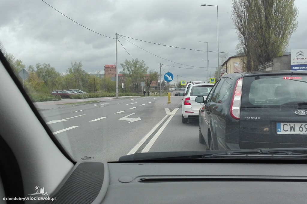 Przeświąteczne korki na ulicach Włocławka