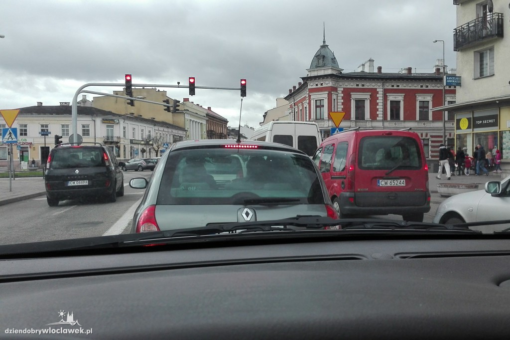 Przeświąteczne korki na ulicach Włocławka