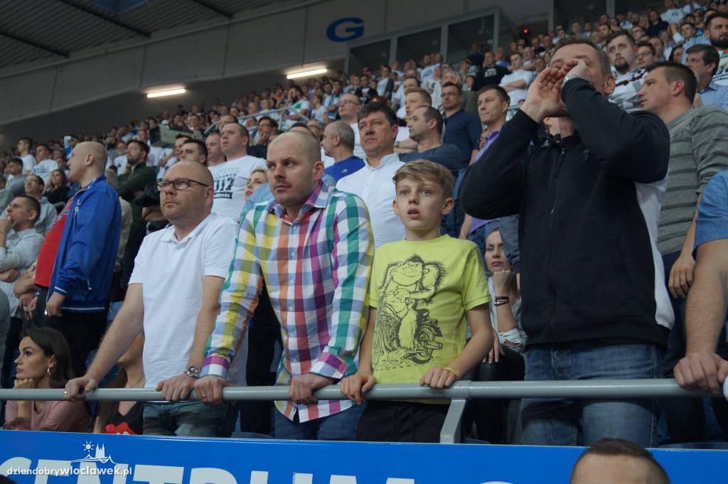 Kibice na meczu Anwil - Rosa w Hali Mistrzów