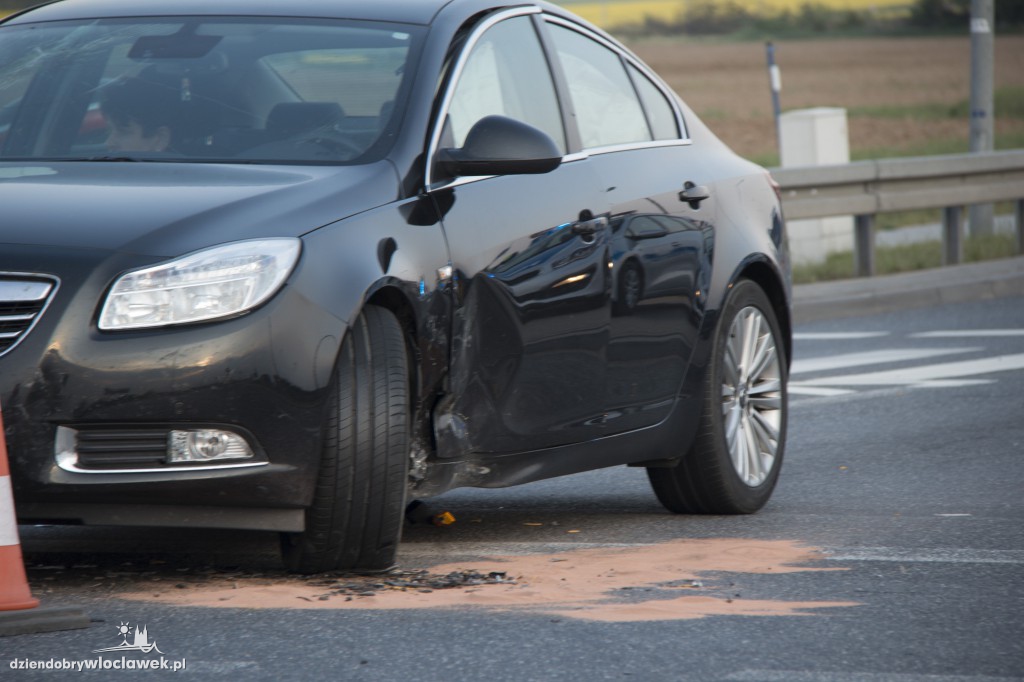 Wypadek samochodowy z udziałem motocyklisty
