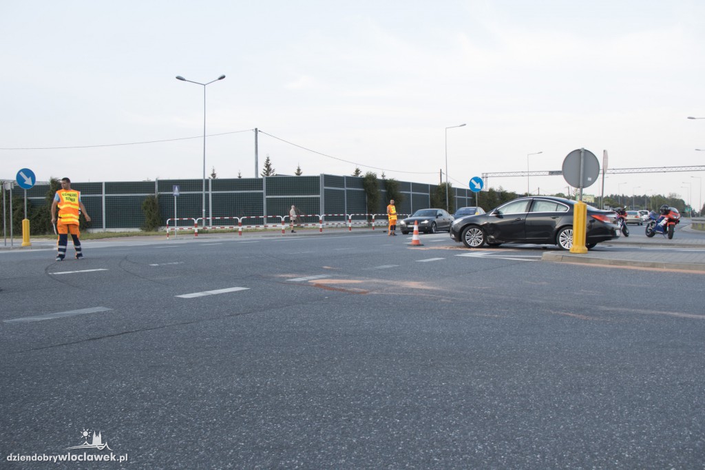 Wypadek samochodowy z udziałem motocyklisty