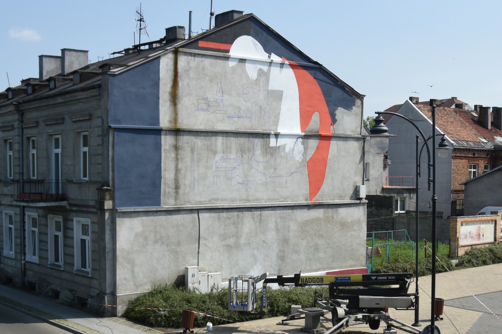 Tak powstaje mural przy bulwarach