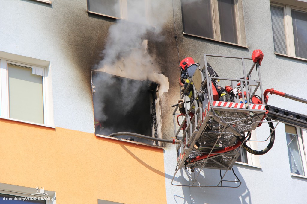 Pożar mieszkania na Toruńskiej