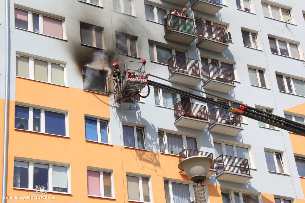 Pożar mieszkania na Toruńskiej