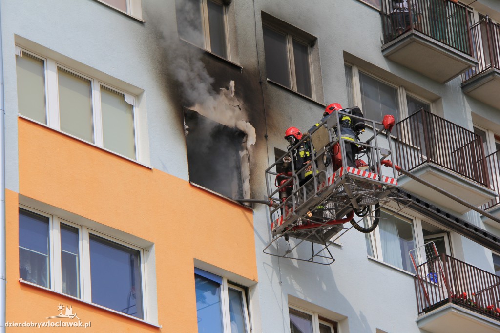 Pożar mieszkania na Toruńskiej