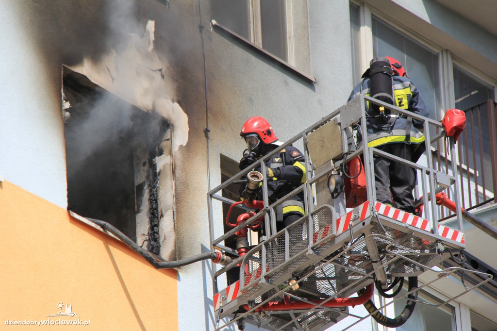 Pożar mieszkania na Toruńskiej