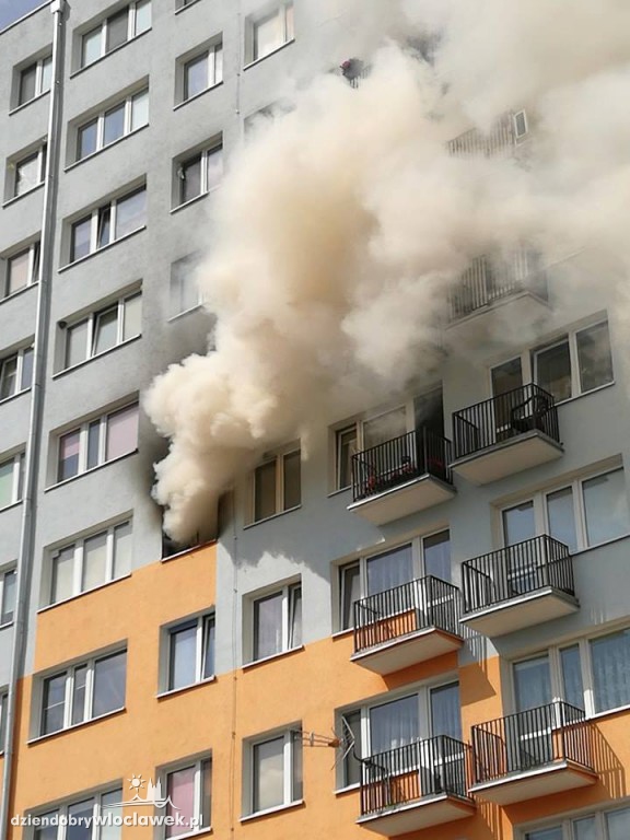 Pożar mieszkania na Toruńskiej