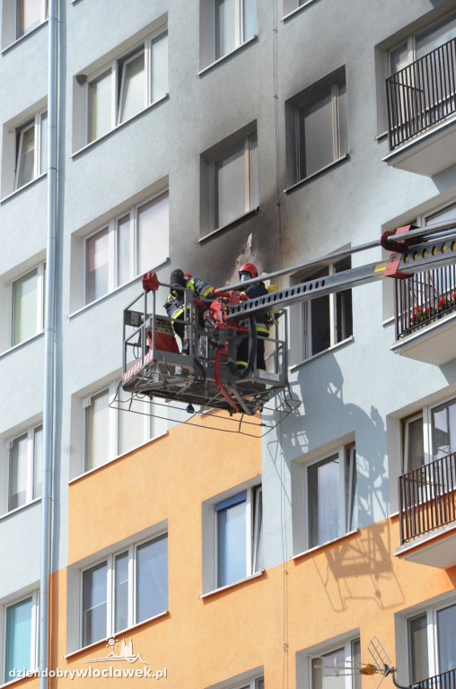Pożar mieszkania na Toruńskiej