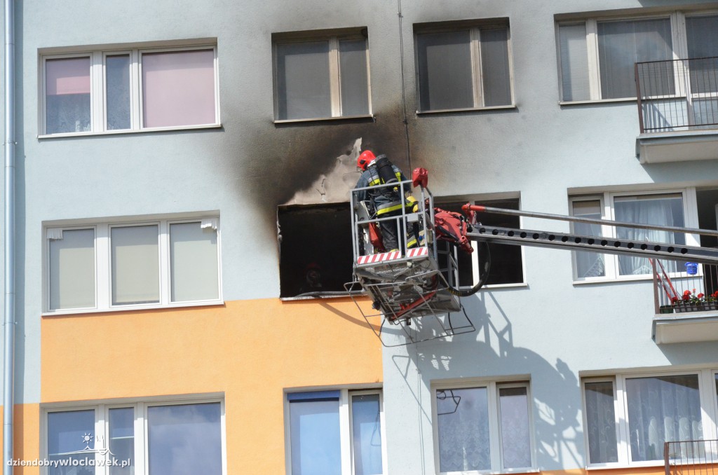 Pożar mieszkania na Toruńskiej