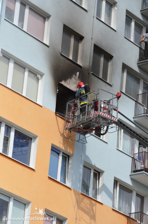 Pożar mieszkania na Toruńskiej