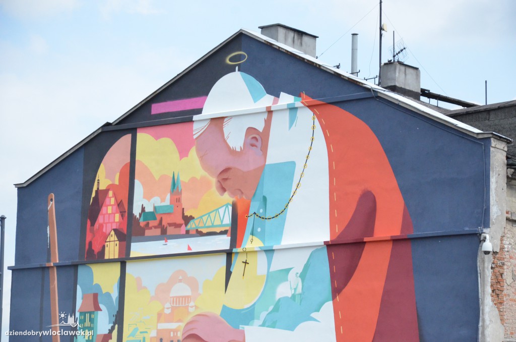 Mural na bulwarach odsłonięty