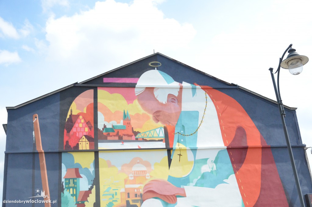 Mural na bulwarach odsłonięty
