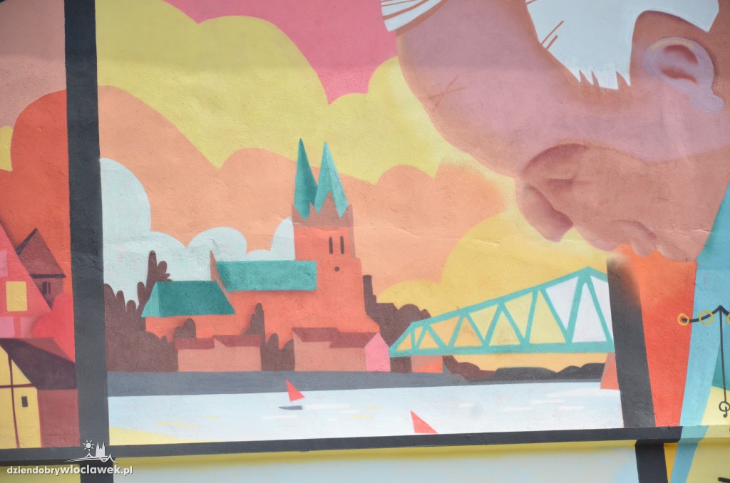 Mural na bulwarach odsłonięty