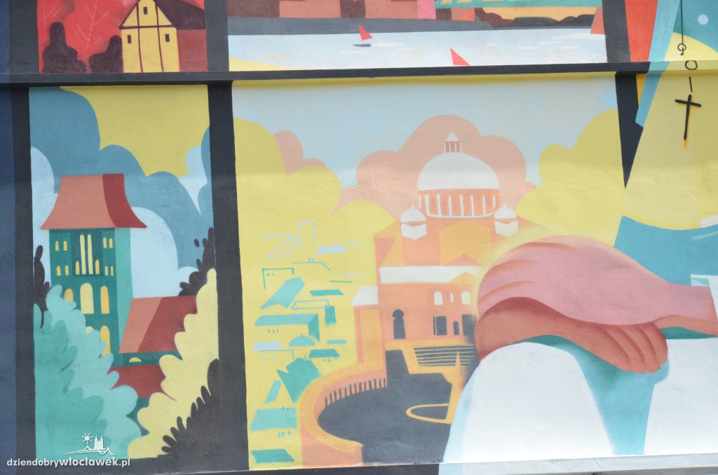 Mural na bulwarach odsłonięty