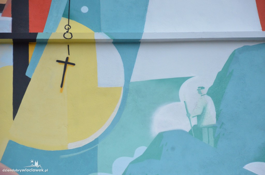 Mural na bulwarach odsłonięty