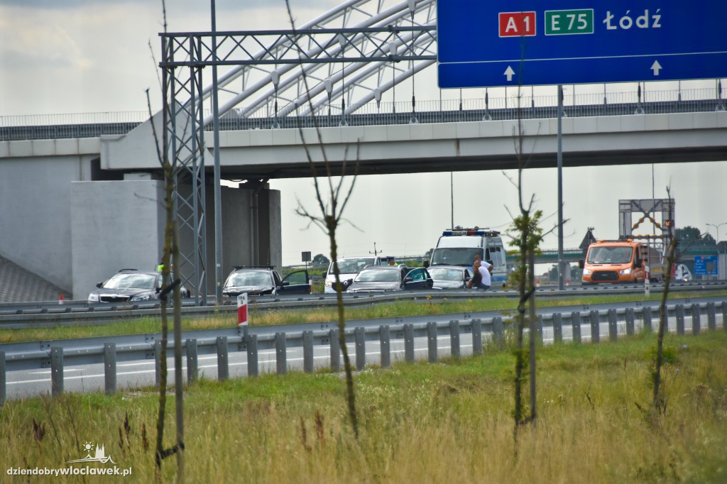 Autostrada pod Włocławkiem w korkach
