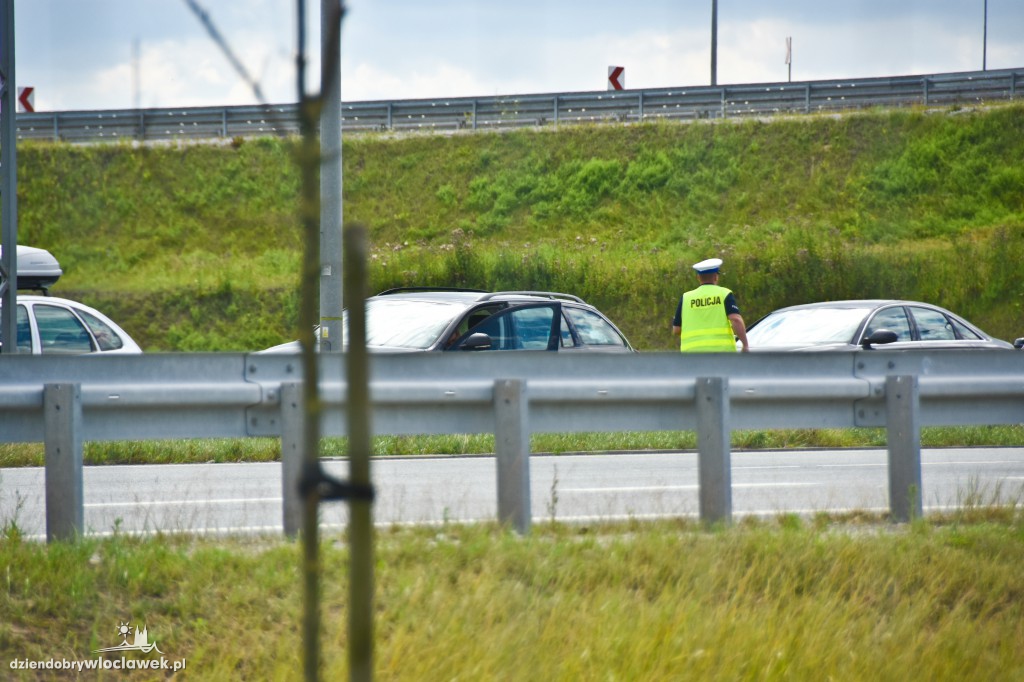 Autostrada pod Włocławkiem w korkach