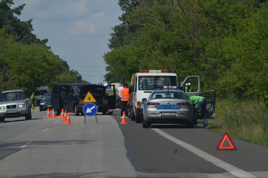 Kolizja na DK 91. Są utrudnienia