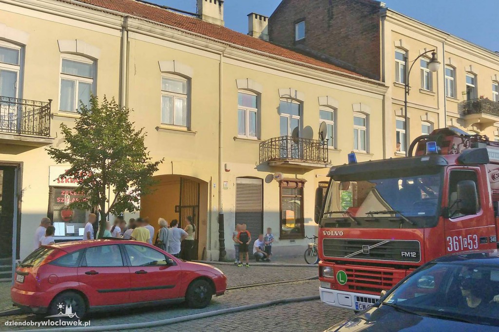 Pożar w centrum Włocławka