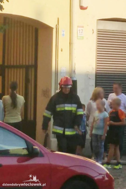 Pożar w centrum Włocławka