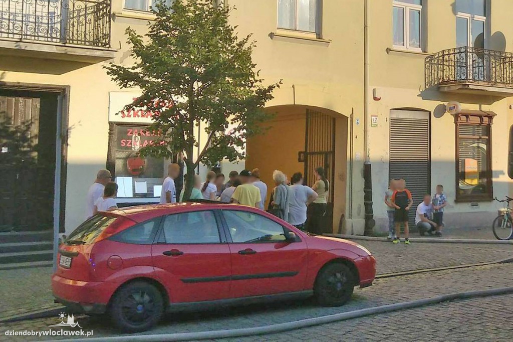 Pożar w centrum Włocławka