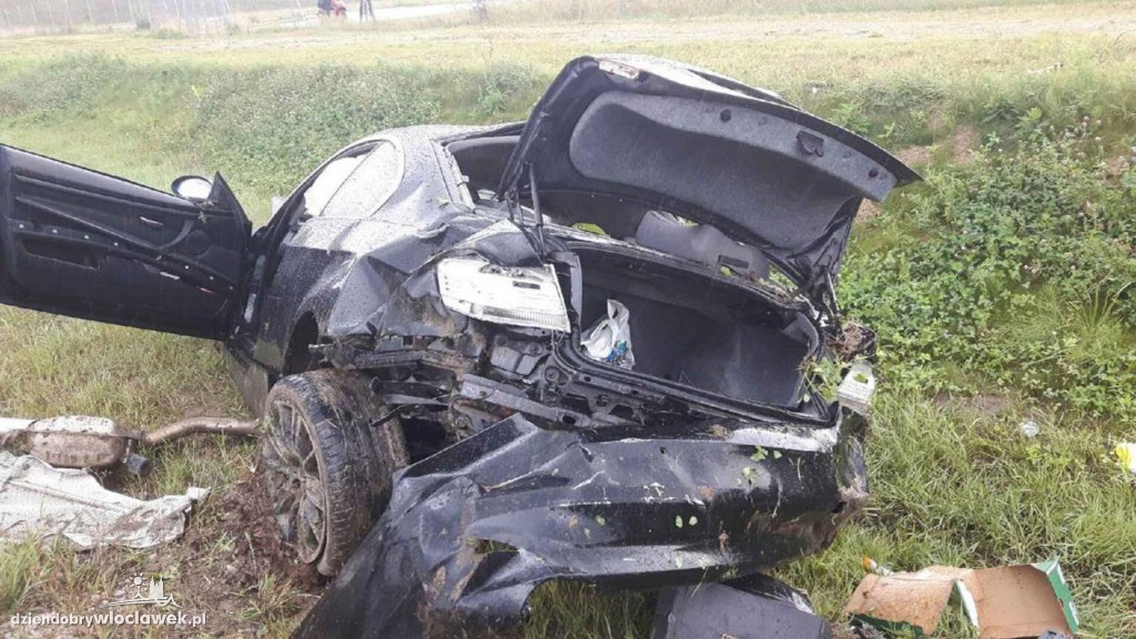 Bmw dachowało na autostradzie A1