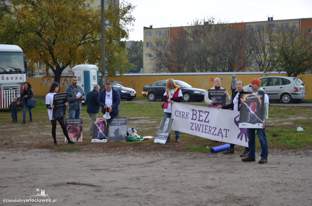 Protest przed pokazem cyrkowym