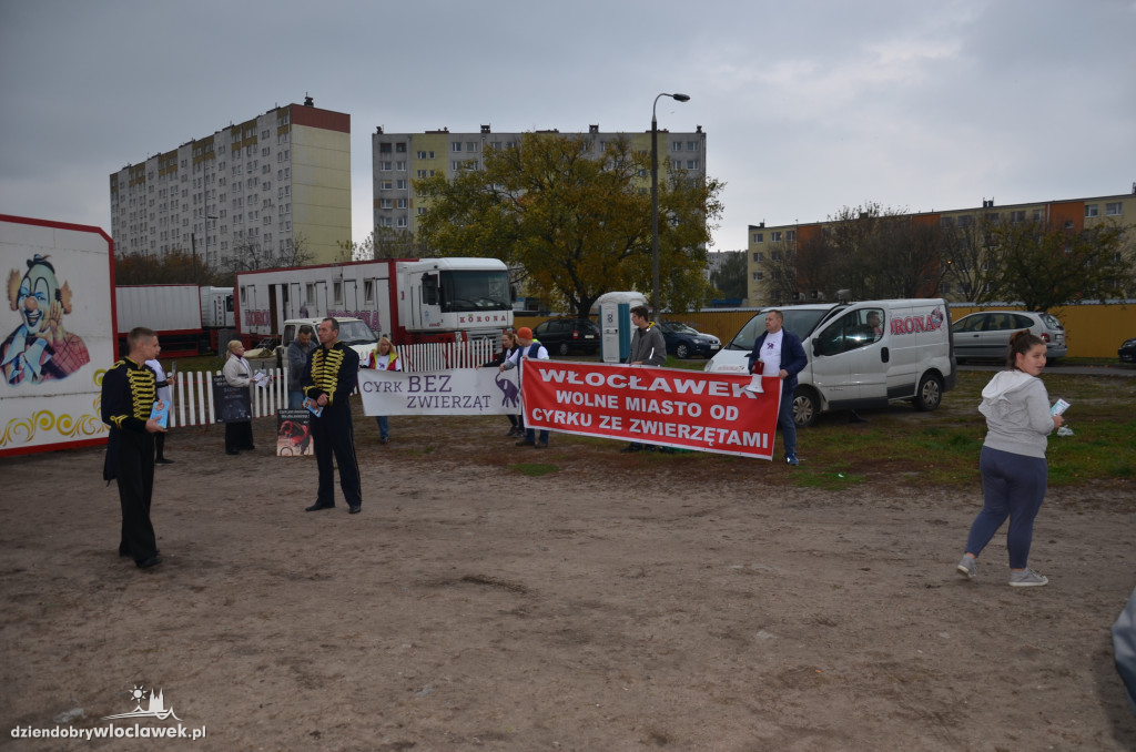 Protest przed pokazem cyrkowym