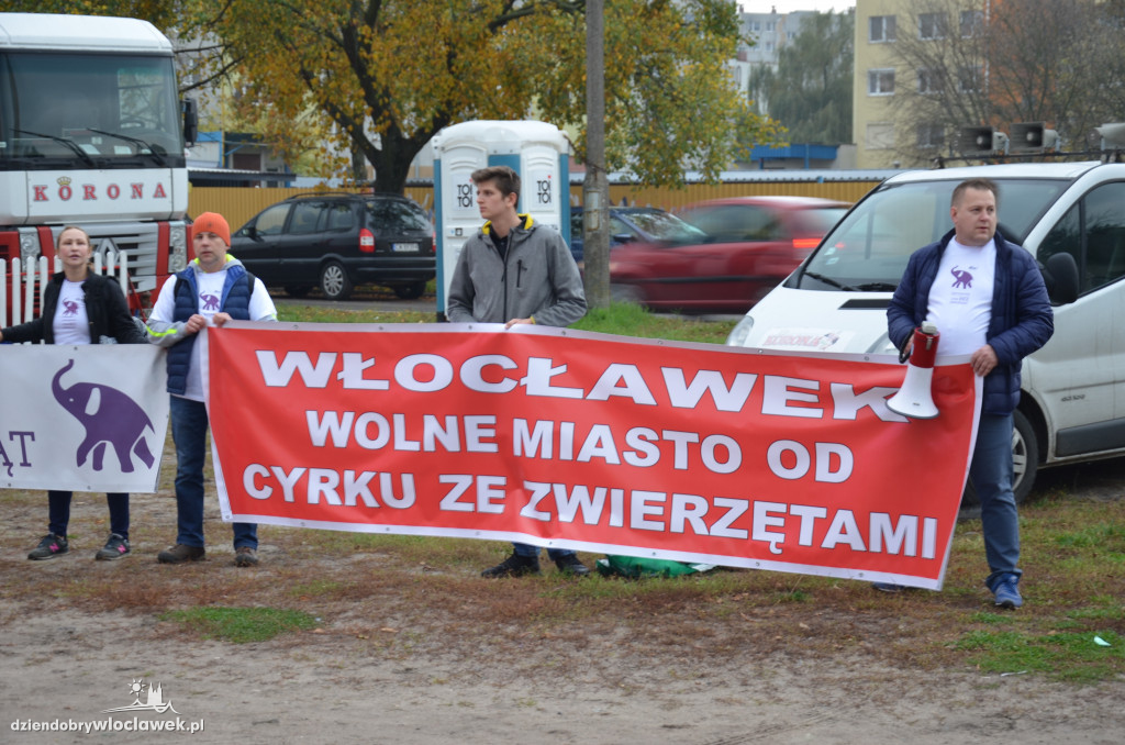 Protest przed pokazem cyrkowym