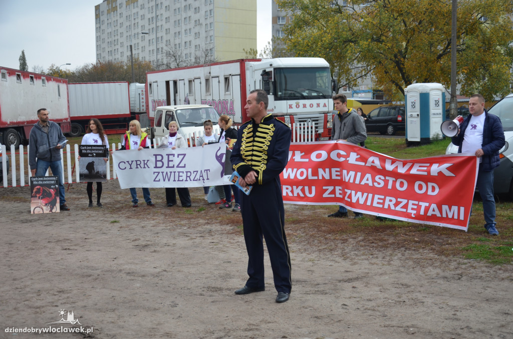 Protest przed pokazem cyrkowym
