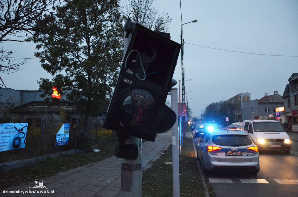 Uszkodził sygnalizator i uciekł