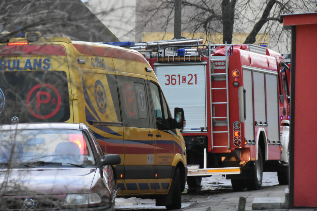 Akcja straży pożarnej na os. Południe