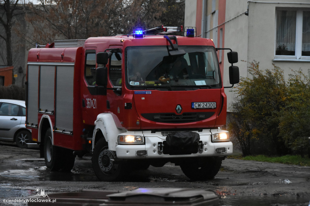 Akcja straży pożarnej na os. Południe