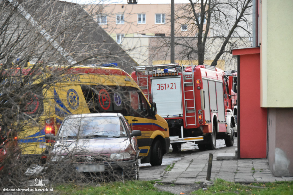 Akcja straży pożarnej na os. Południe