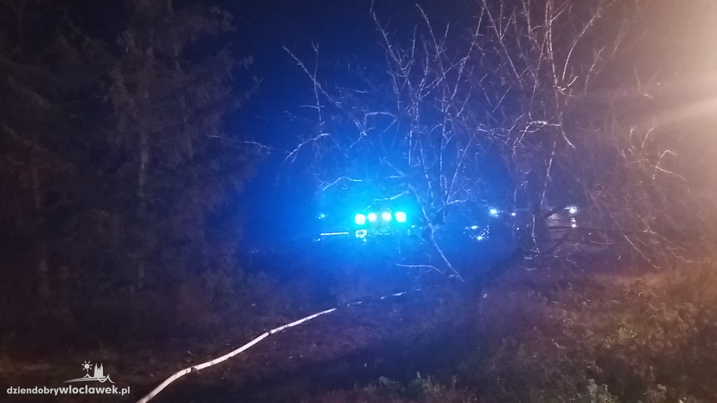 Nocny pożar domu jednorodzinnego