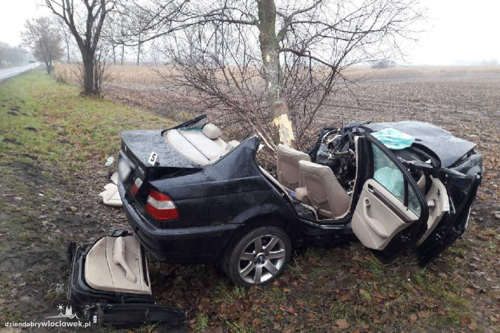 BMW uderzyło w drzewo
