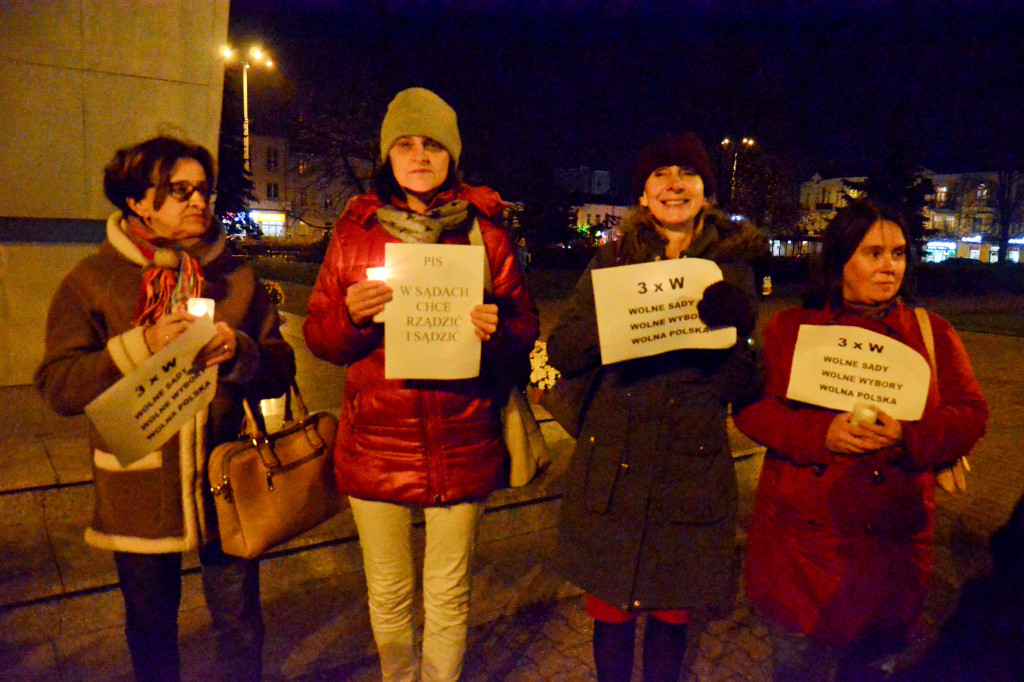 Protest na placu Wolności