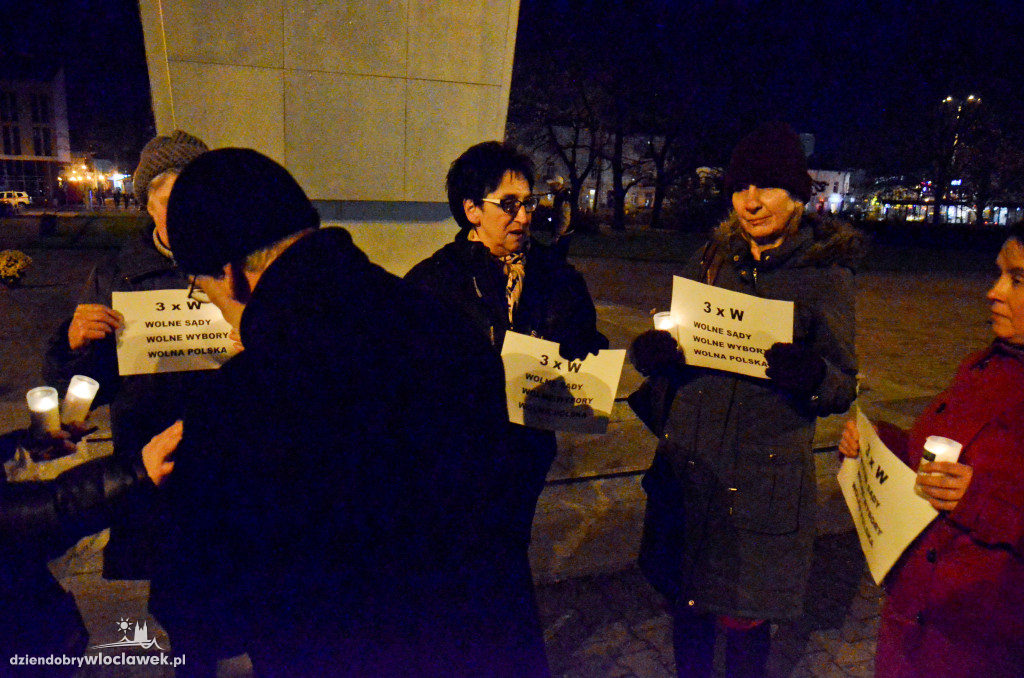 Protest na placu Wolności