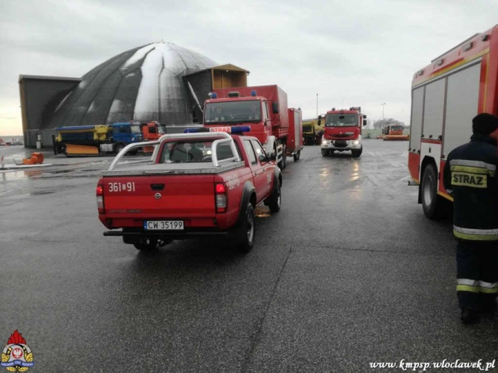 Ćwiczenia strażaków na autostradzie A1