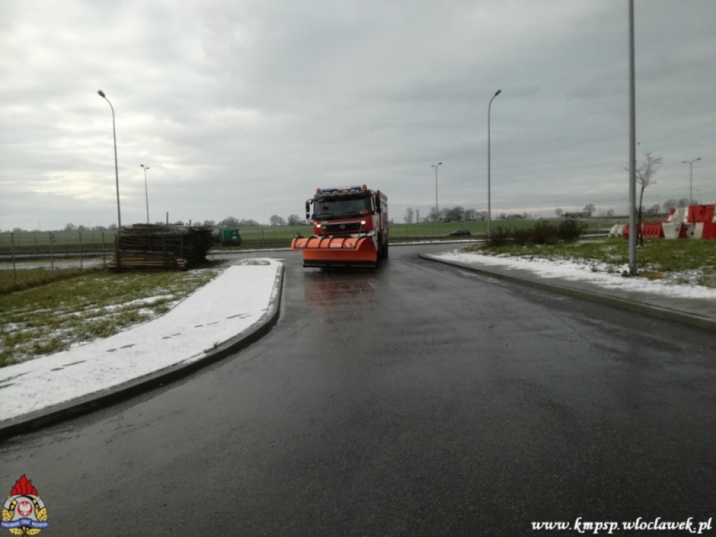 Ćwiczenia strażaków na autostradzie A1