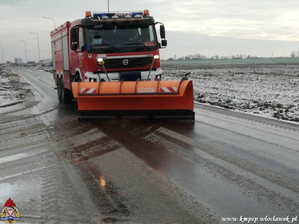 Ćwiczenia strażaków na autostradzie A1