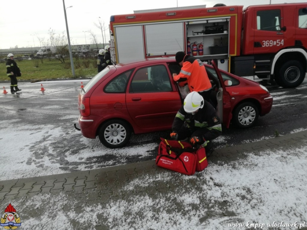 Ćwiczenia strażaków na autostradzie A1