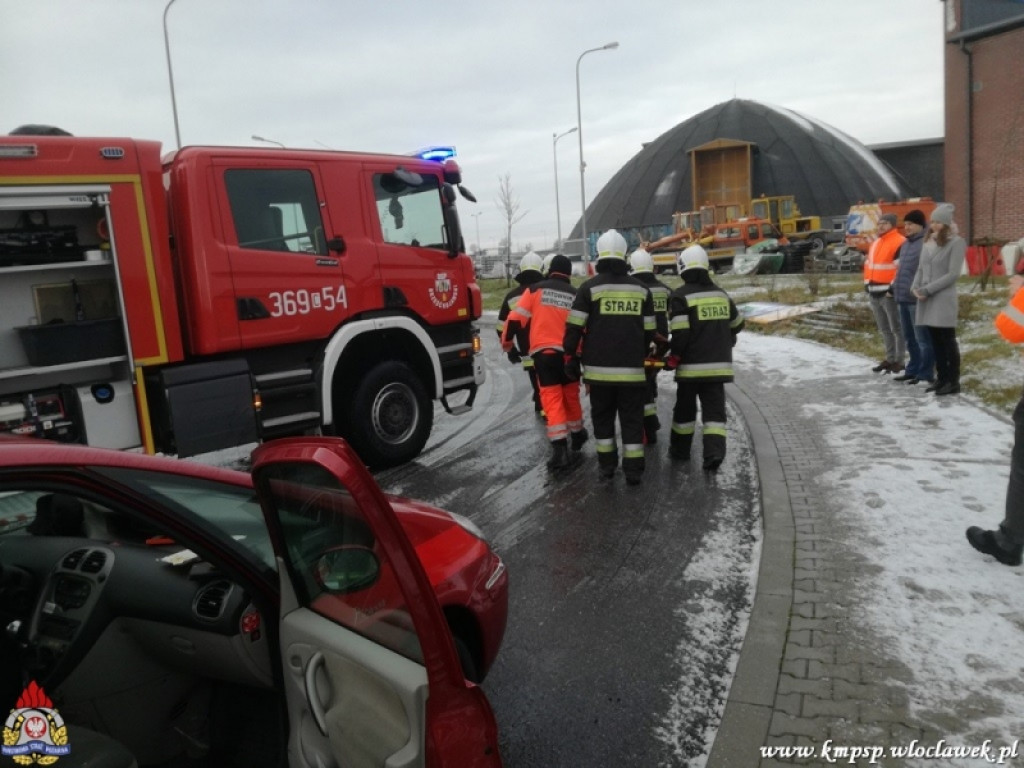 Ćwiczenia strażaków na autostradzie A1