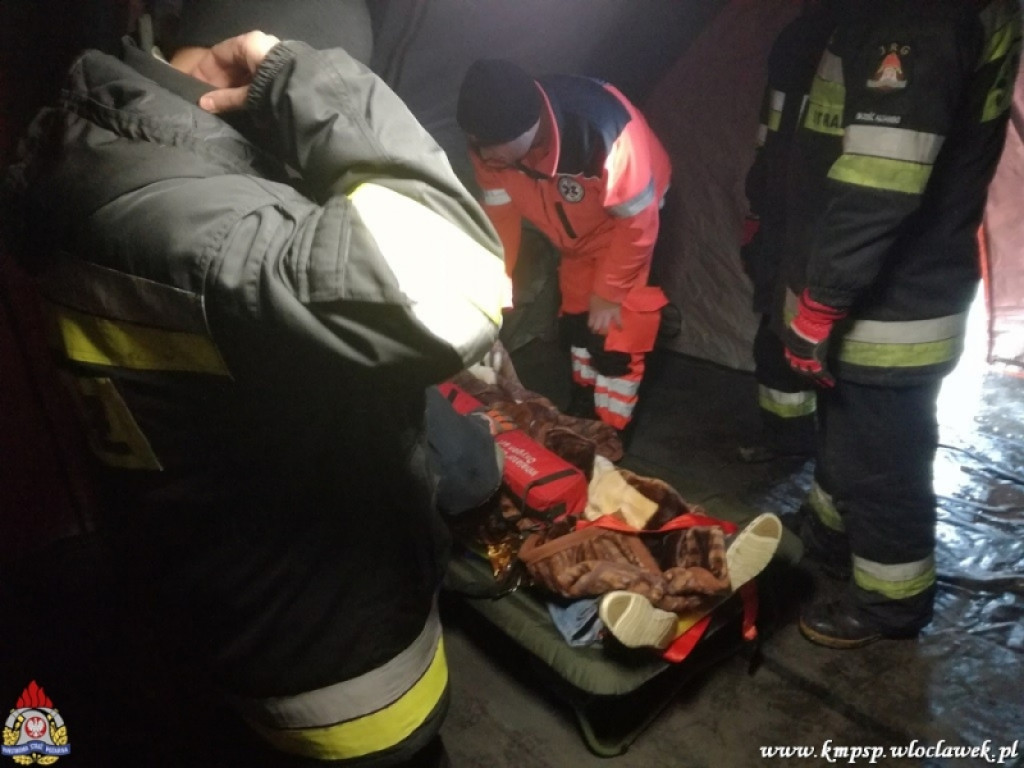 Ćwiczenia strażaków na autostradzie A1