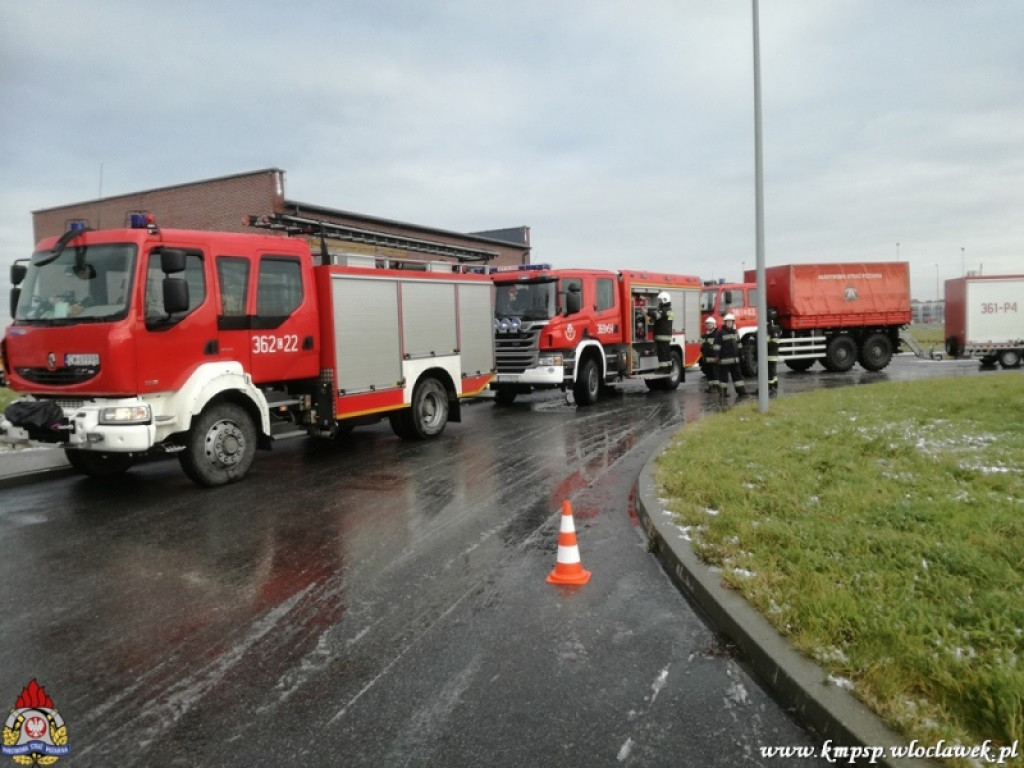 Ćwiczenia strażaków na autostradzie A1