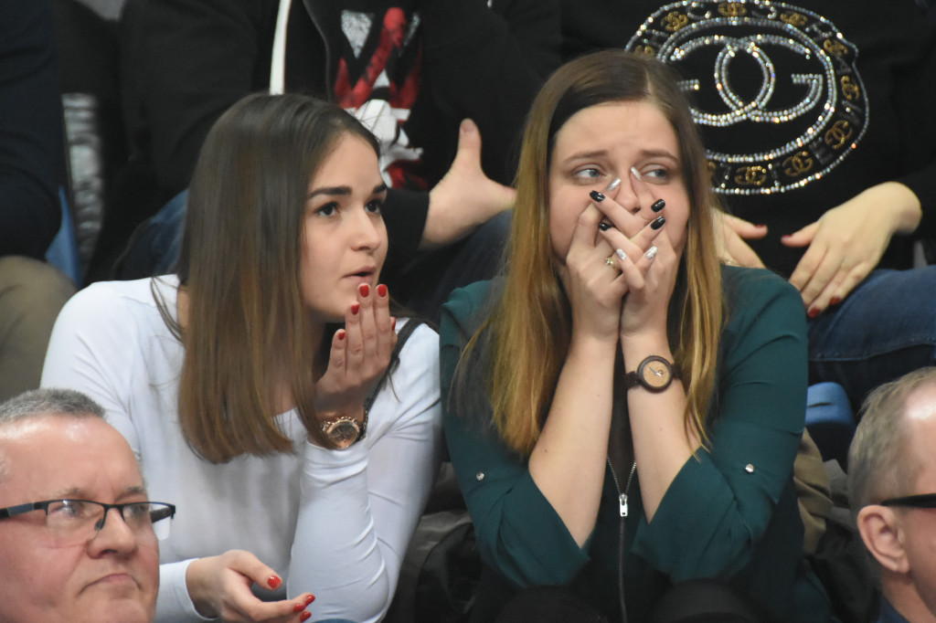 Kibice Anwilu na meczu z Treflem Sopot