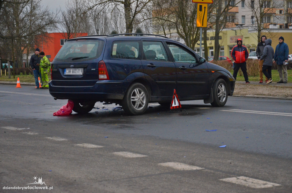 Zderzenie forda i motocykla na ul. Polnej