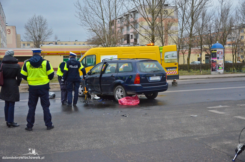 Zderzenie forda i motocykla na ul. Polnej
